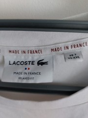 LACOSTE 2XL (SIZE 7) WHITE T SHIRT USED GOOD CONDITION