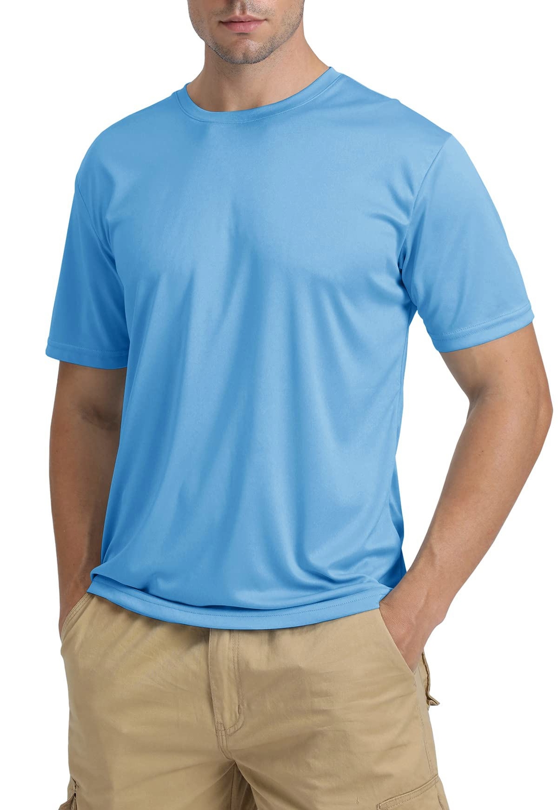 UPF50+ T-Shirts Mens Gym Workout Running Sport Wicking Performance Casual Shirts gallery