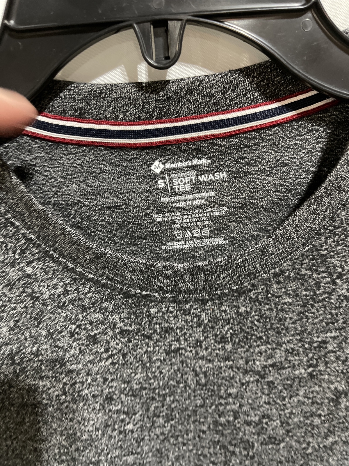 Members Mark Men's Everyday Soft Wash Pocket Tee Size Small Black NWOT gallery