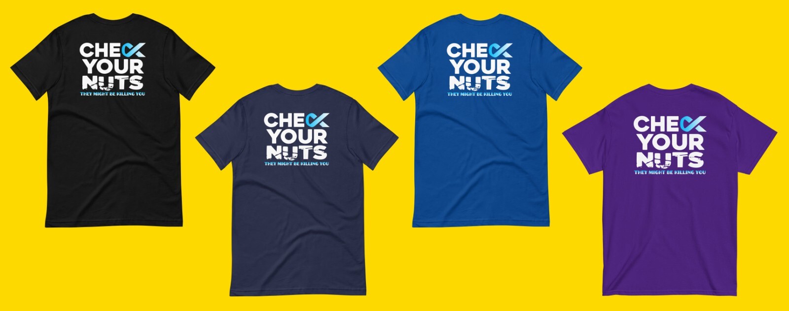Prostate Cancer T-Shirt Check Your Nuts Blue Ribbon Dad Grandpa Father Day Gift gallery