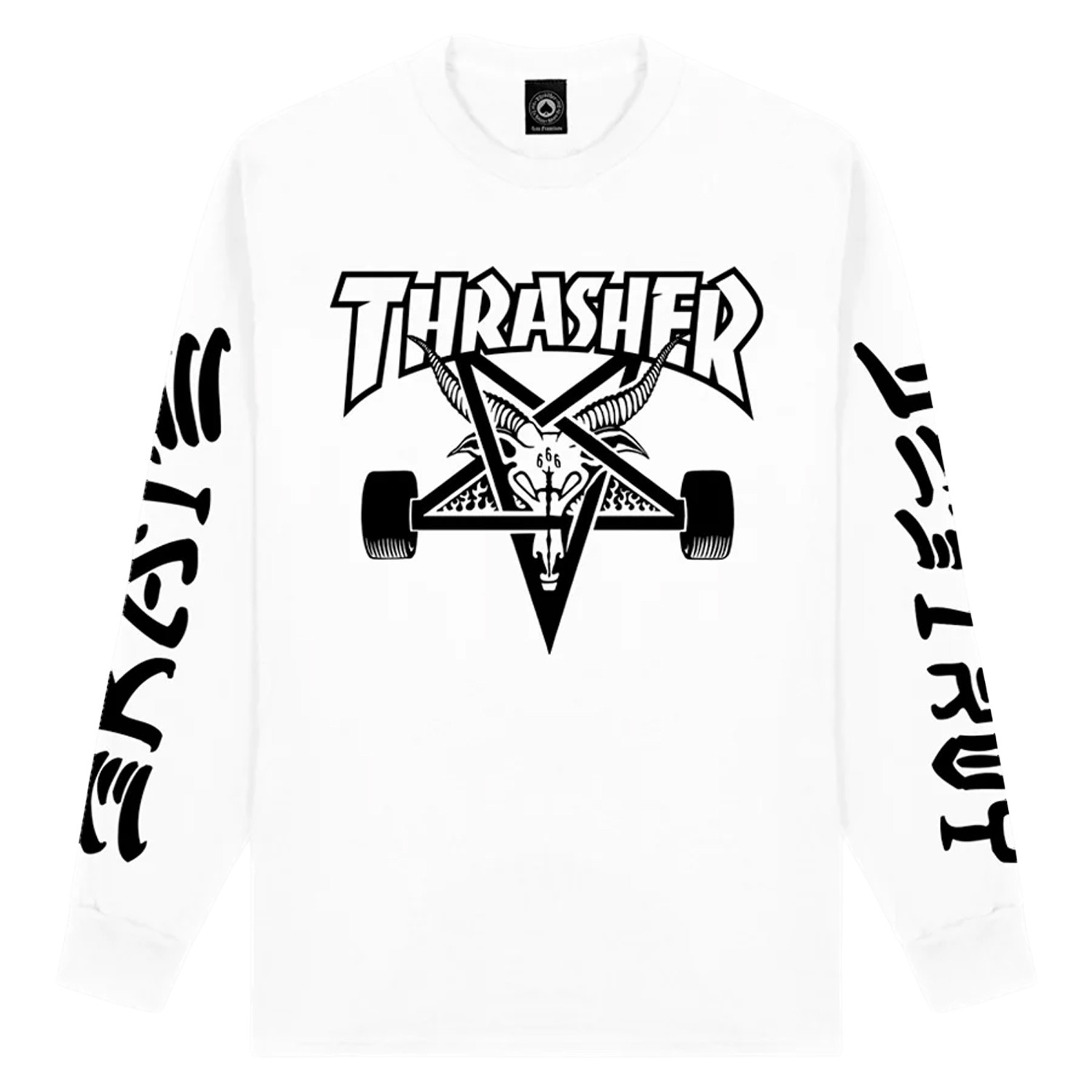 Thrasher Longsleeve Shirt Goat Destroy White gallery
