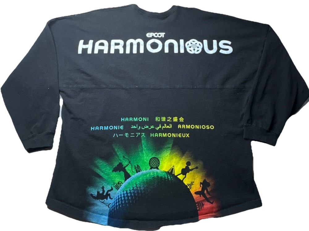 2022 Walt Disney World EPCOT Harmonious Spirit Jersey Glitter Size XXL EUC Space