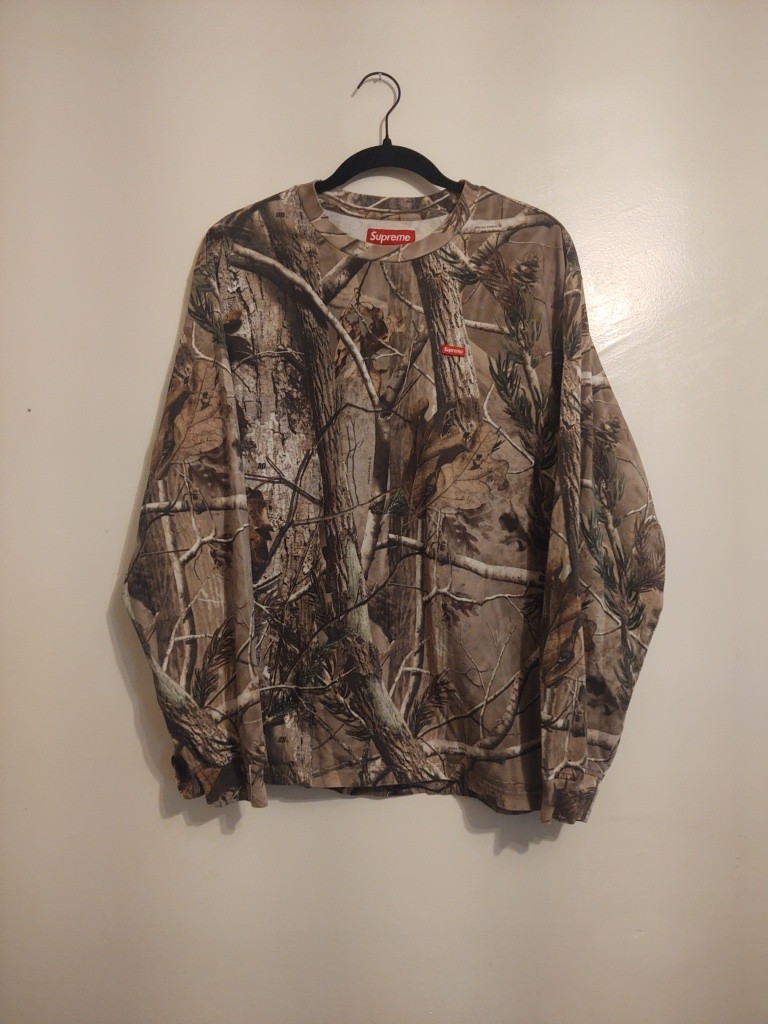 Supreme Small Box Logo L/S Tee Real Tree Camo Size M gallery