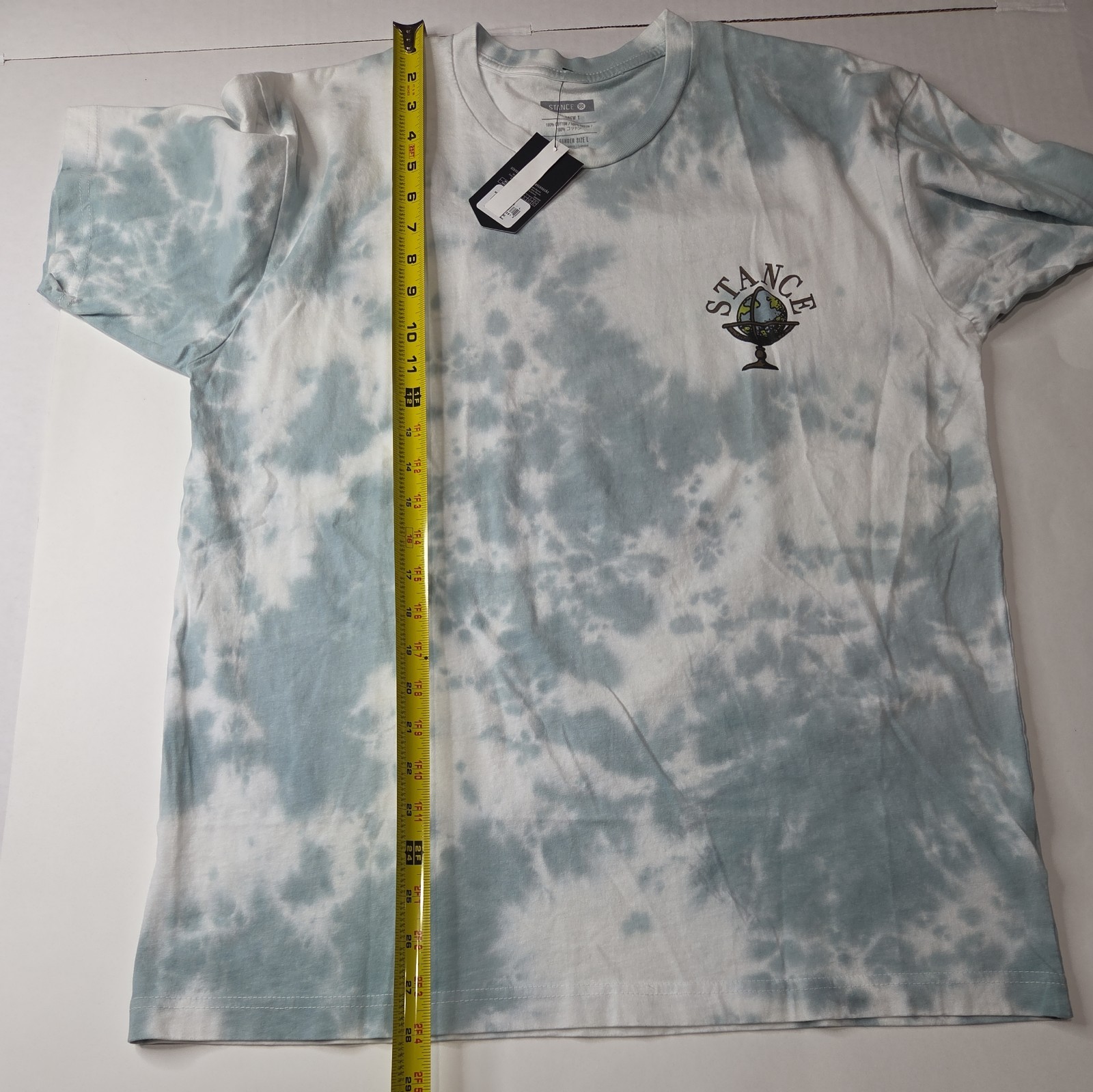 STANCE Sol Tie Dye 100% Cotton Graphic Short Sleeve Tee Crewneck Size Large gallery