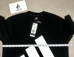 adidas Essentials Big Logo Cotton Tee T-Shirt Black White Mens Size M JE8945 New