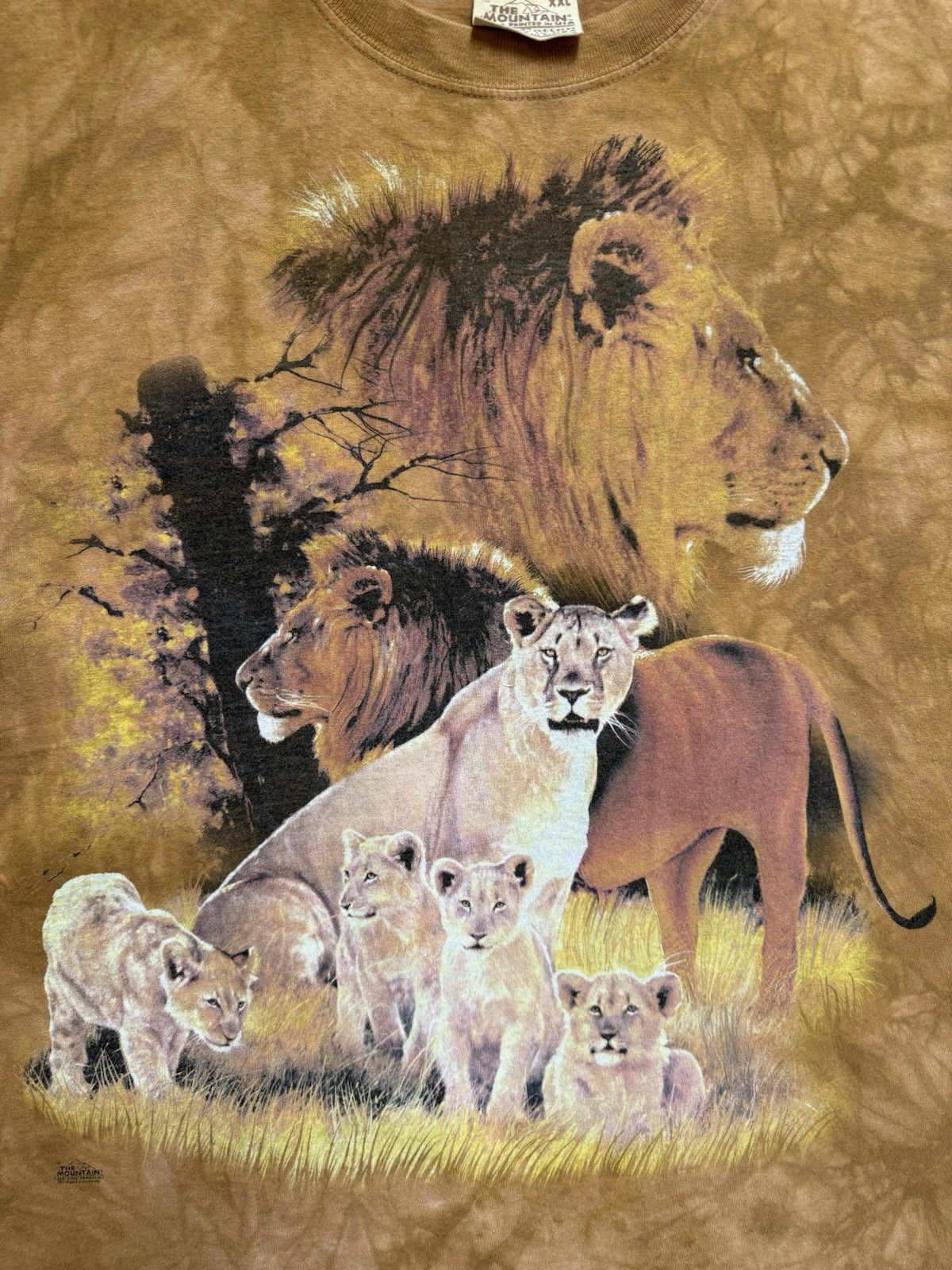 Vintage The Mountain Lion Pride Tie Dye Shirt ©️2001 Dino Paravano 2XL 27”x32” gallery