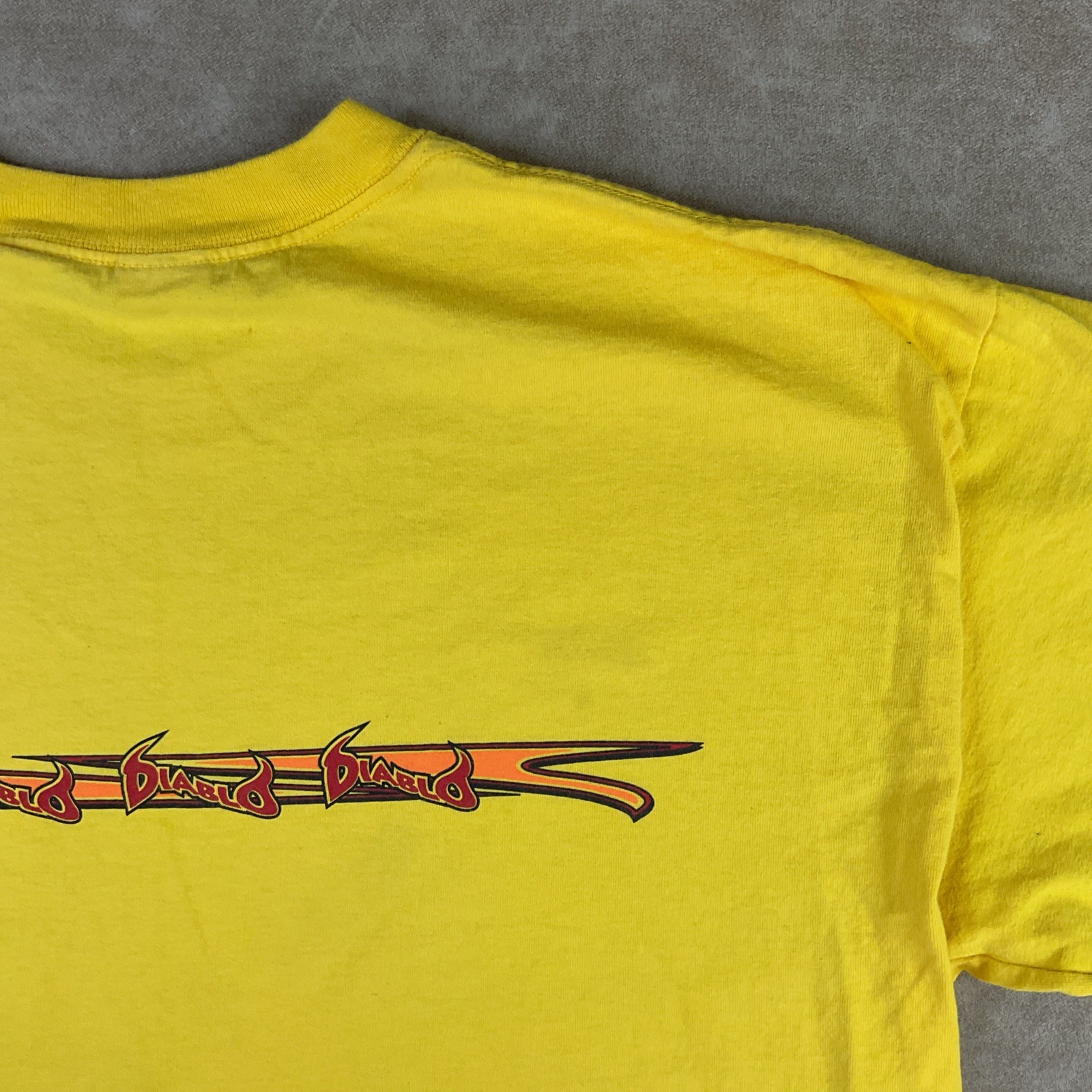 Vintage Diablo Paintball T-Shirt Men Sz XL Y2K Graphic Crew Yellow Short Sleeve gallery