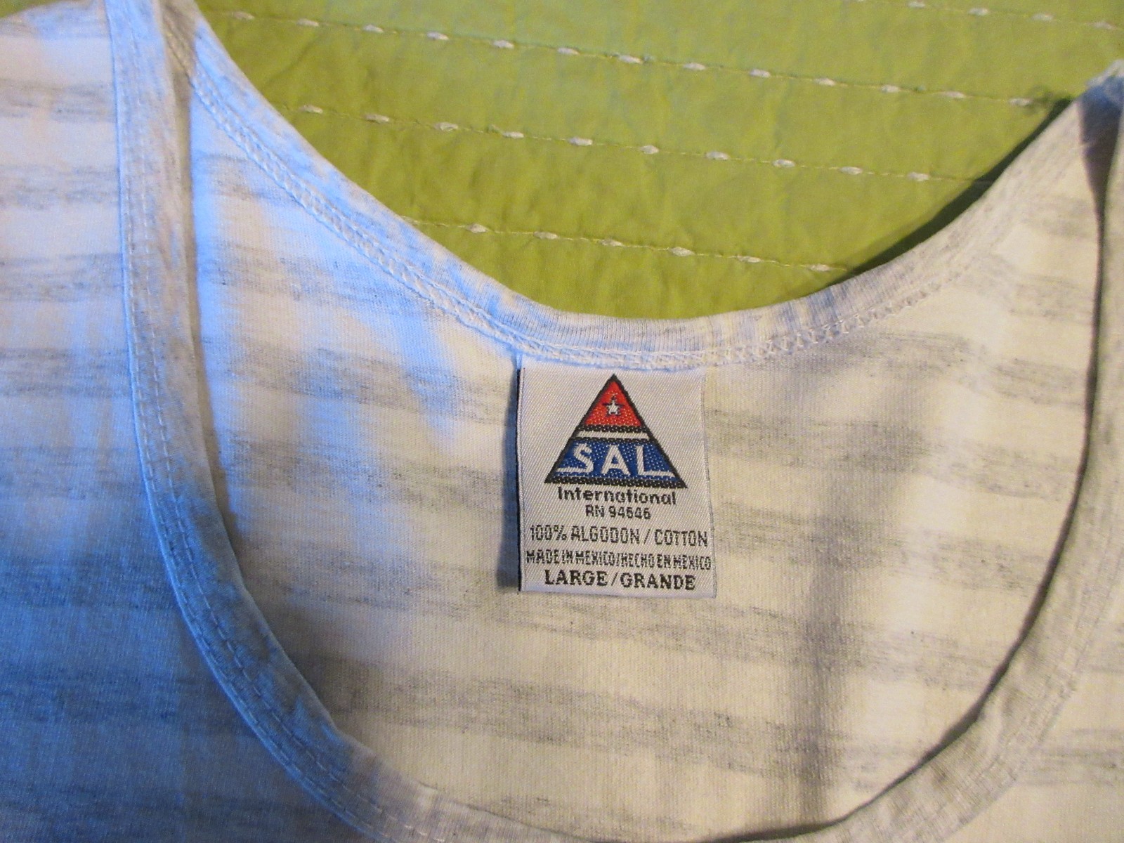 New 90's Vintage Size Large Las Vegas Striped Tank Top T-Shirt gallery
