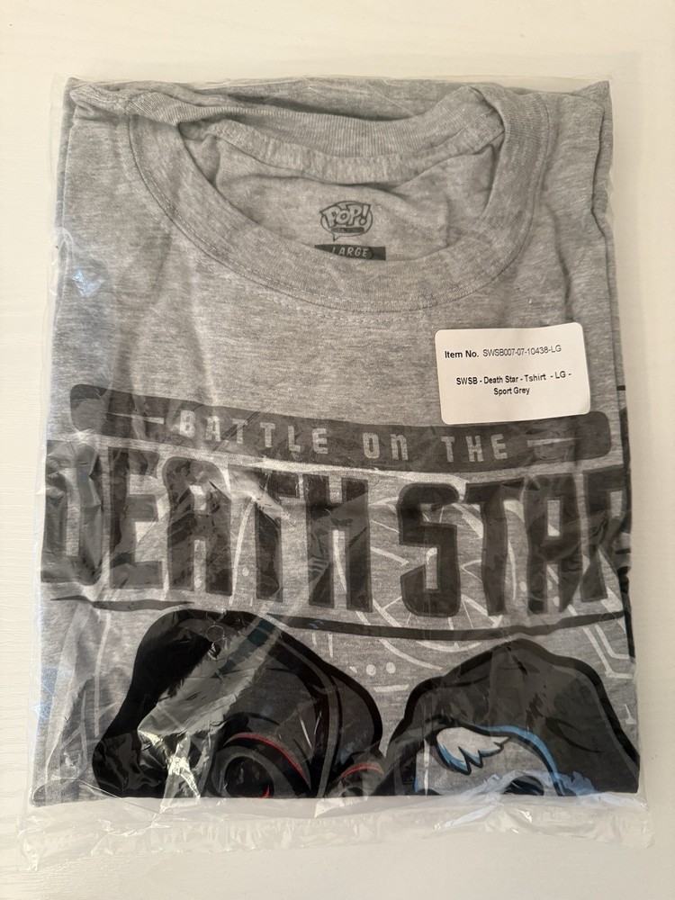 FUNKO POP! Star Wars Smugglers Bounty T-Shirt Large Battle On The Death Star New