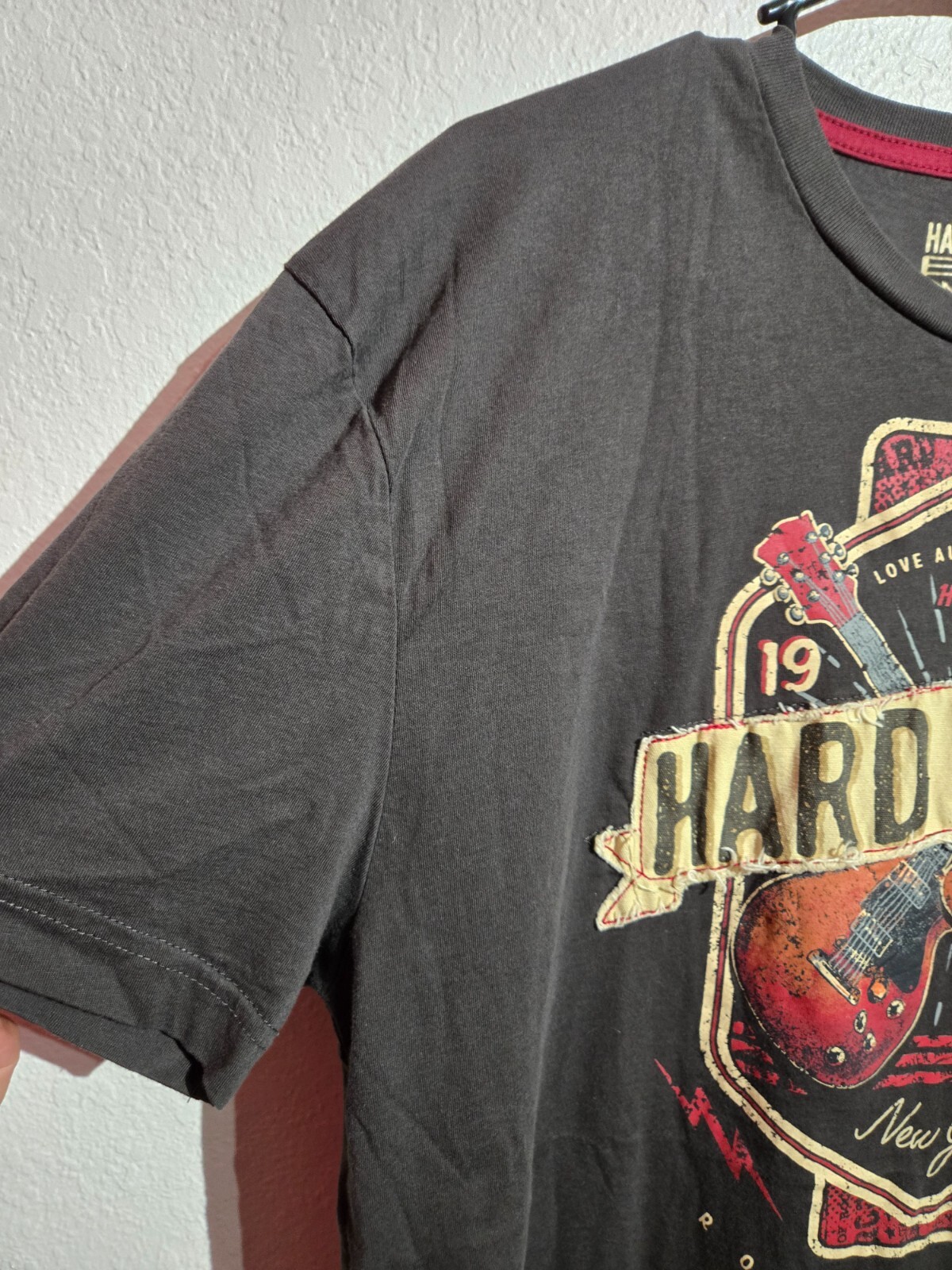 Hard Rock Cafe T-Shirt New York Men's Size Large Grey Rock & Roll Tee Shirt gallery