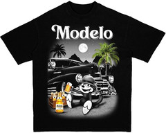 Modelo The Cat Mens Heavyweight Low Rider T-Shirt Print On Shaka Wear Tee