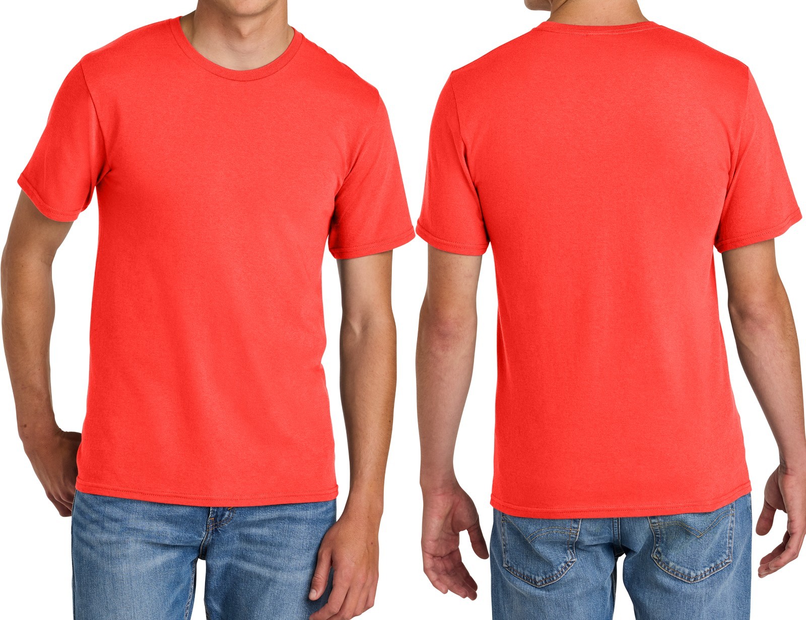 Mens Vibrant NEONS Lightweight Cotton Blend T-Shirt Soft Comfortable Tee S-6XL
