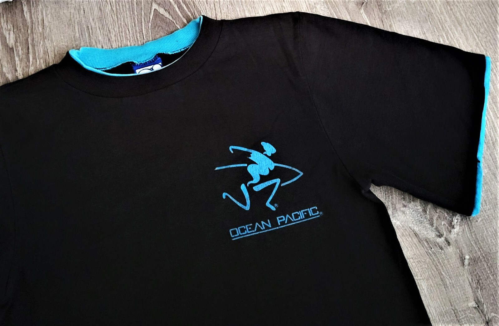 Vintage 80s Ocean Pacific T Shirt Vtg 1989 Psychedelic Surf Skate OP Tee USA S gallery