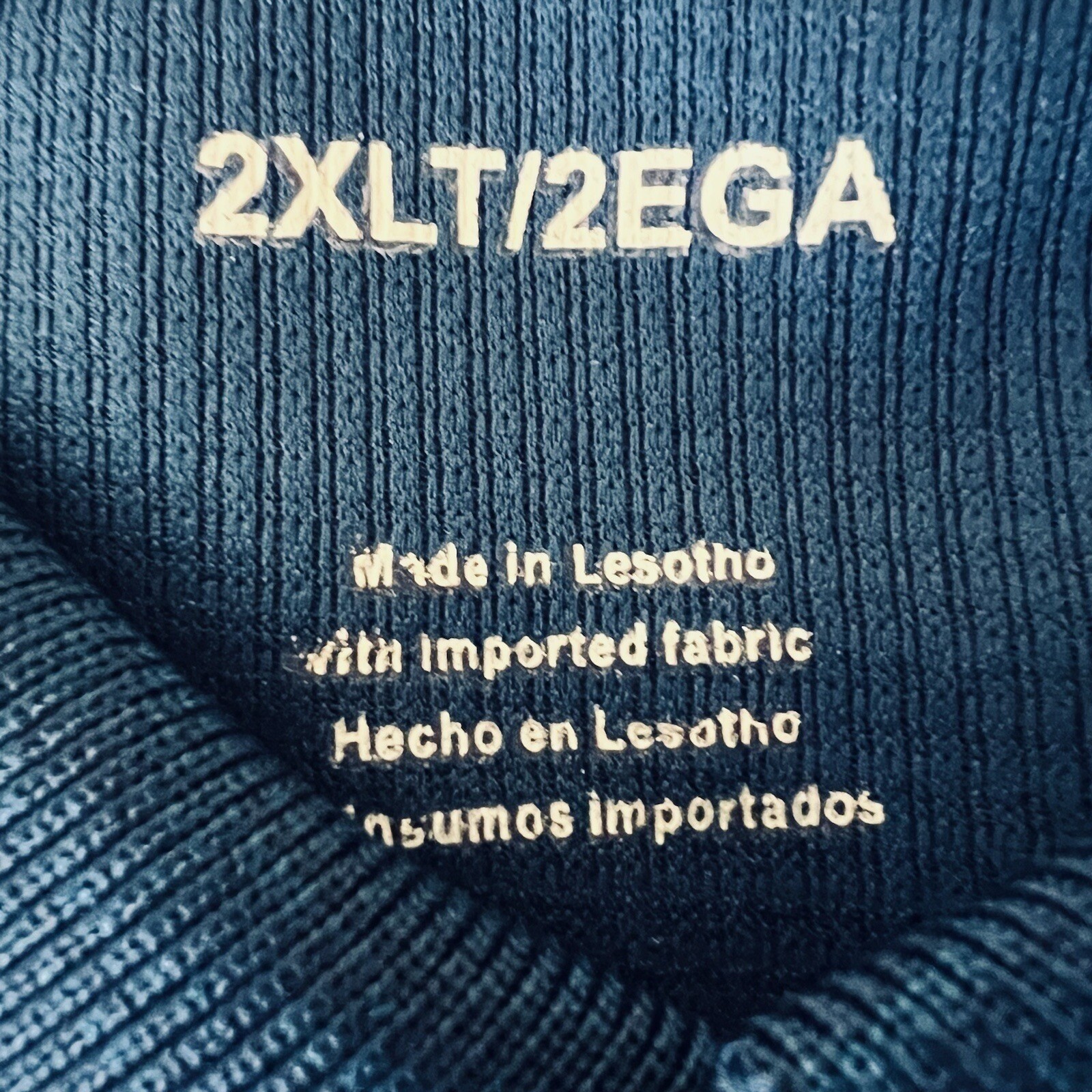 Haggar Men Polo Shirt 2XLT Long Sleeve Heather Blue Stretch Buttons Placket NWOT gallery