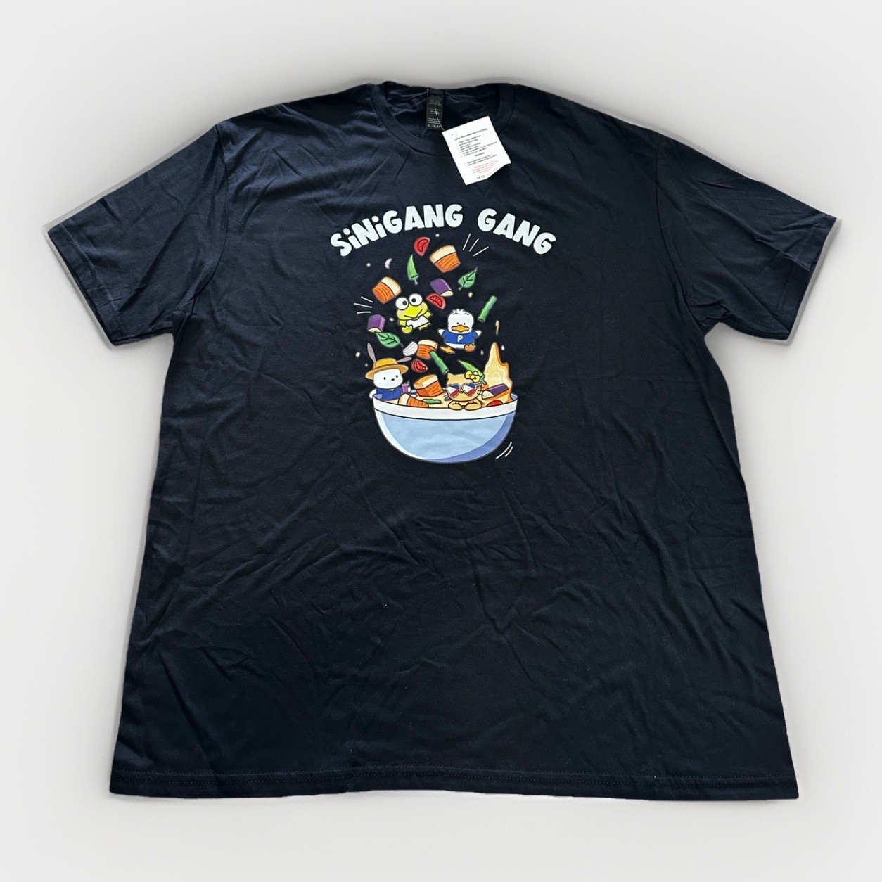 Sanrio Characters Filipino Sinigang Gang T-shirt Unisex XL Black Hello Kitty gallery