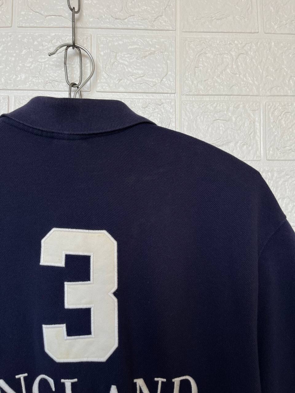 Polo Ralph Lauren Big Pony England Polo Shirt Navy Blue #3 Custom Fit Men's XL gallery