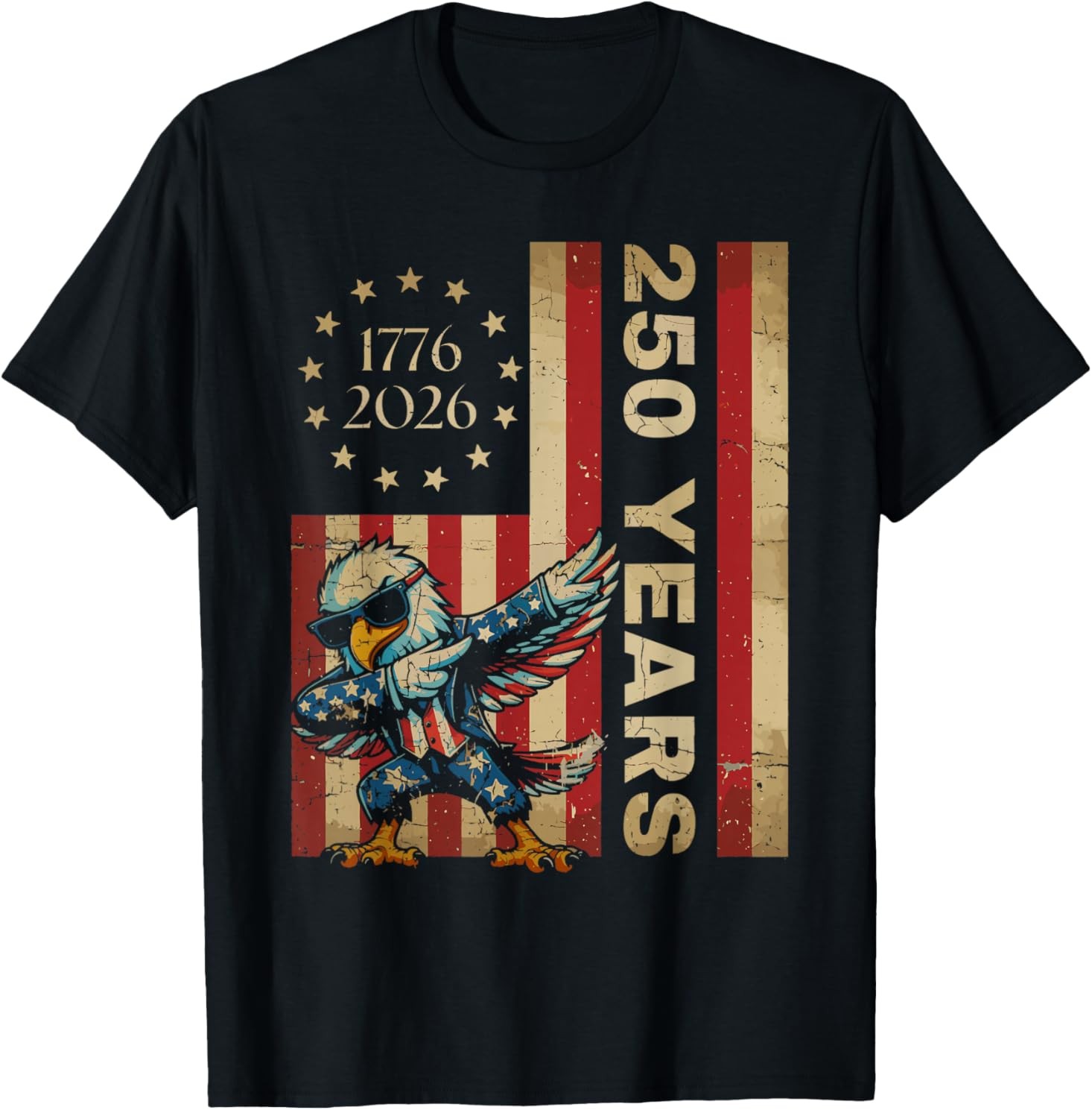 250 Years Dab Dance Vintage USA Flag 4th of July 1776 2026 T-Shirt gallery
