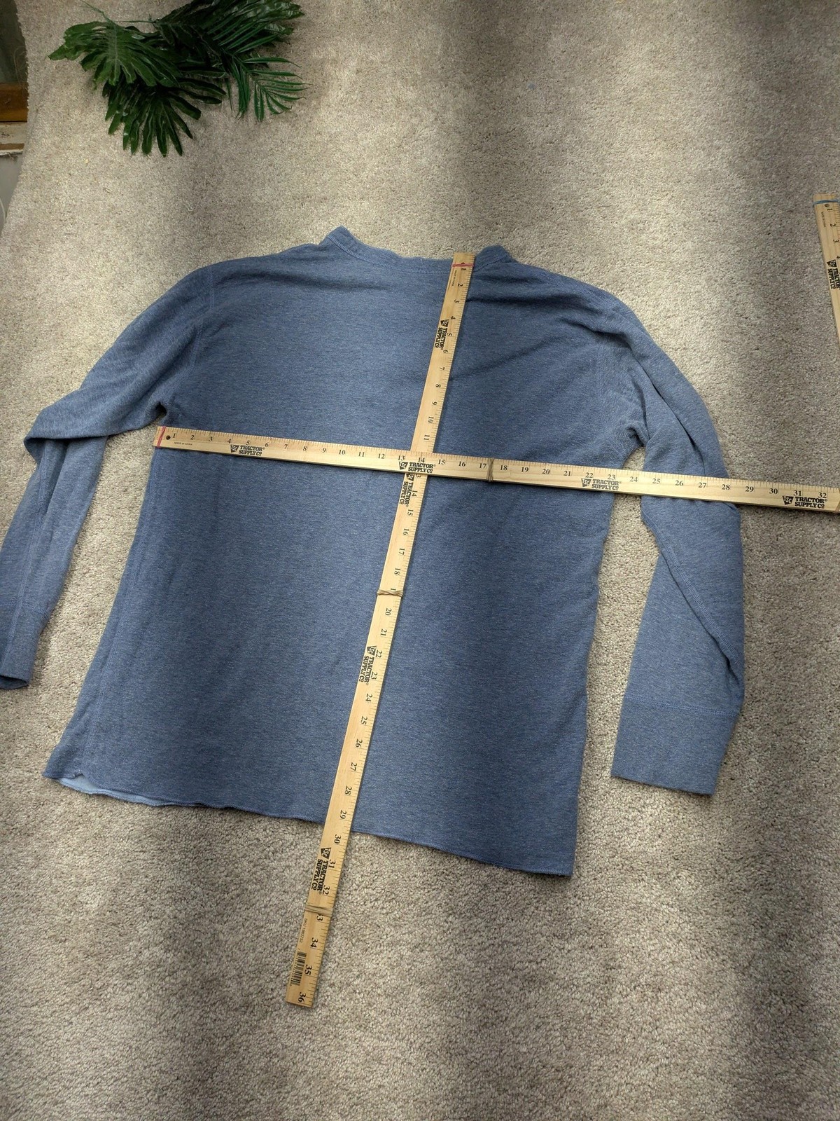 L.L.Bean River Driver Wool Henley Shirt Mens XLT Extra Large Tall Blue gallery