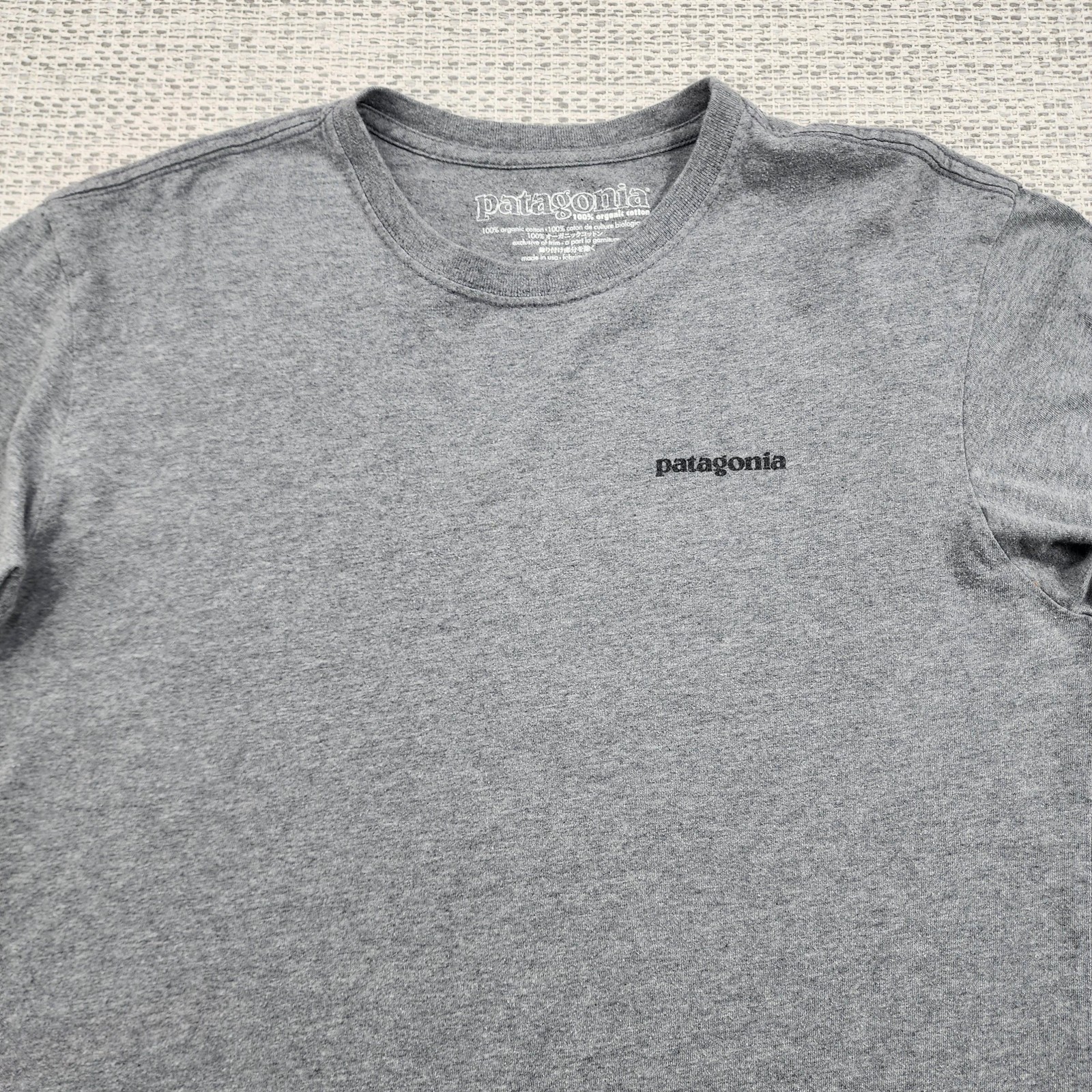 Patagonia Shirt Mens M Gray Long Sleeve Organic Cotton Logo Outdoor USA Made gallery