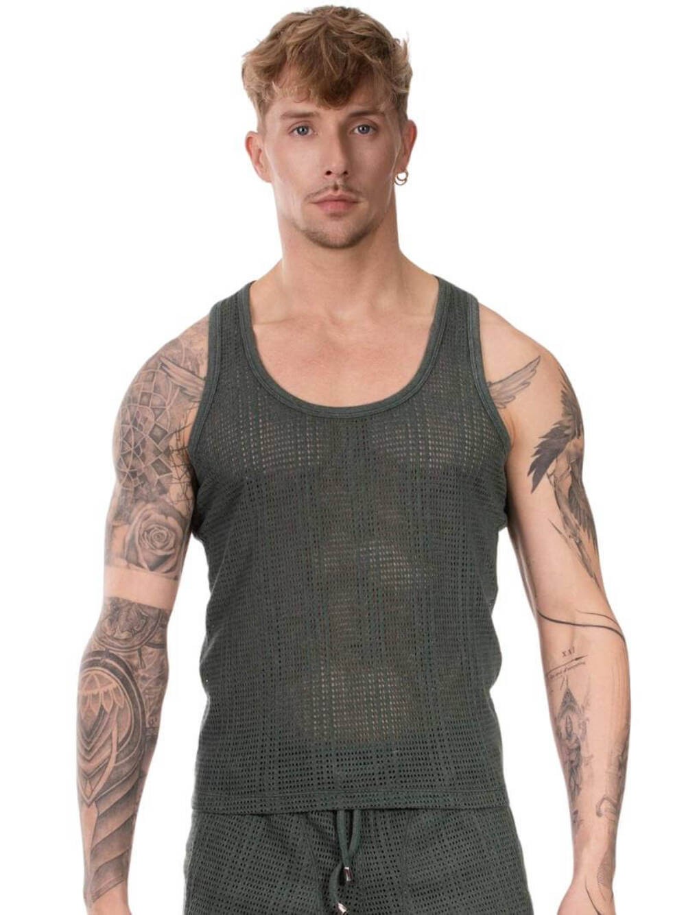 BARCODE Berlin Alabin Knitted Mesh Trendy Tank Top, Semi-Transparent, Breathable gallery