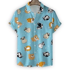 Mens Button Down Easter Bunny Egg Hawaiian Top Novelty Spring Holiday Gift Shirt