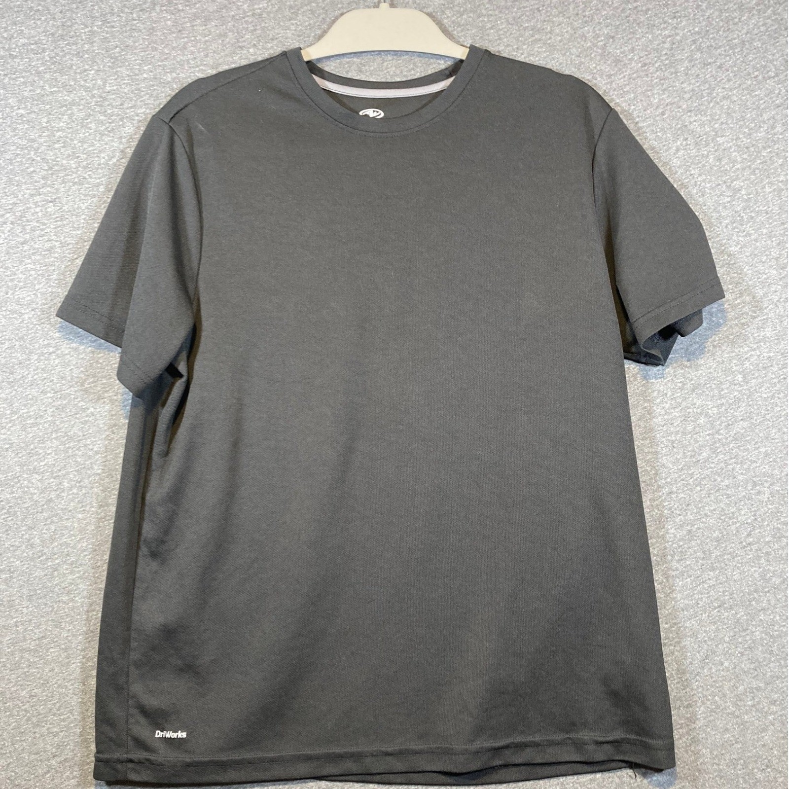 Athletic Works Mens DriWorks Performance Tee Black Short Sleeve Size L 42-44