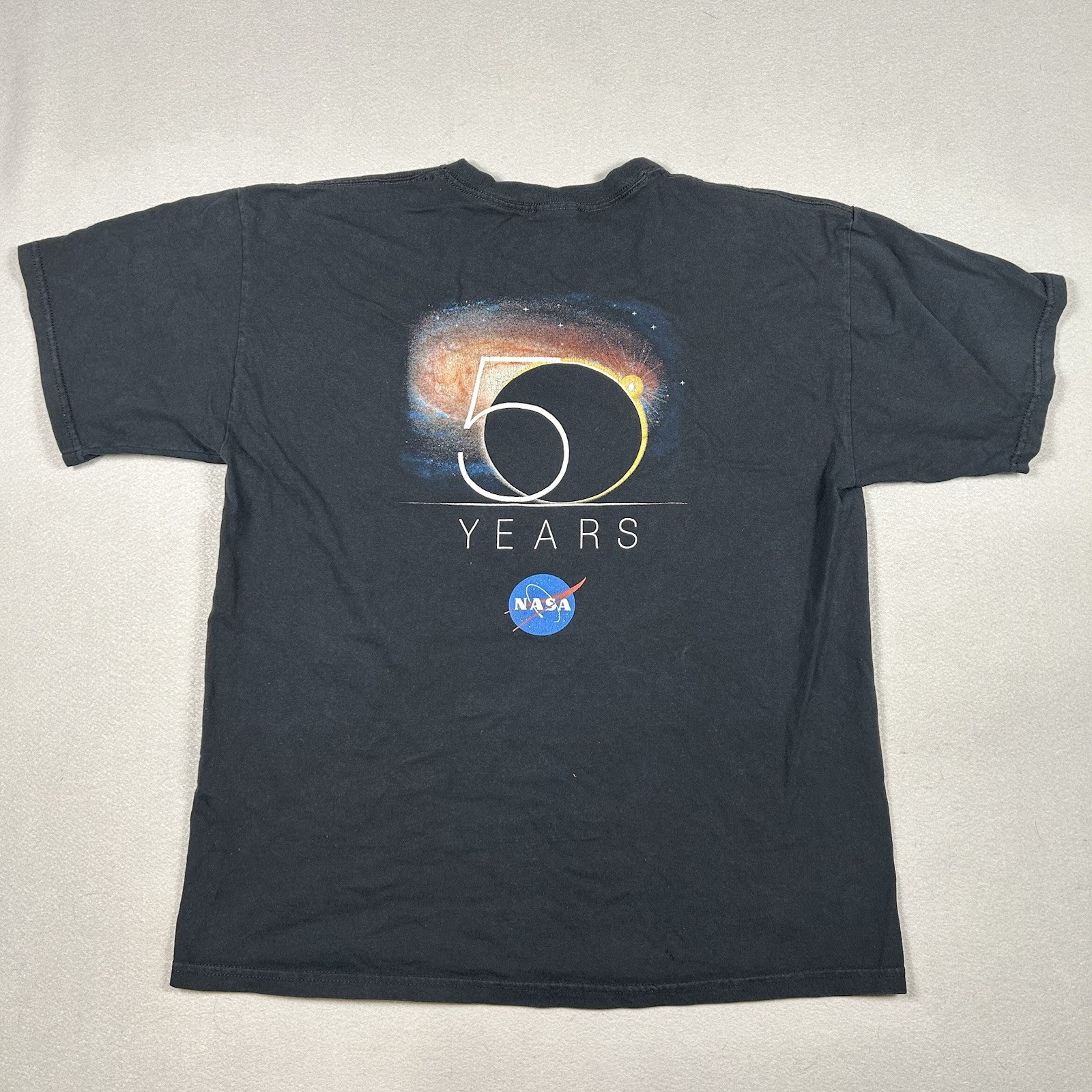 NASA Shirt Gildan Mens Large Black 50th Anniversary Graphic 1958-2008 gallery