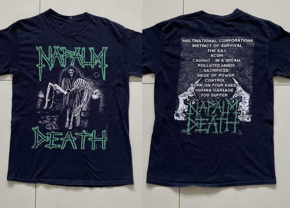 Band Napalm Death Double Sided Tour T-Shirt Full Size BS619 gallery