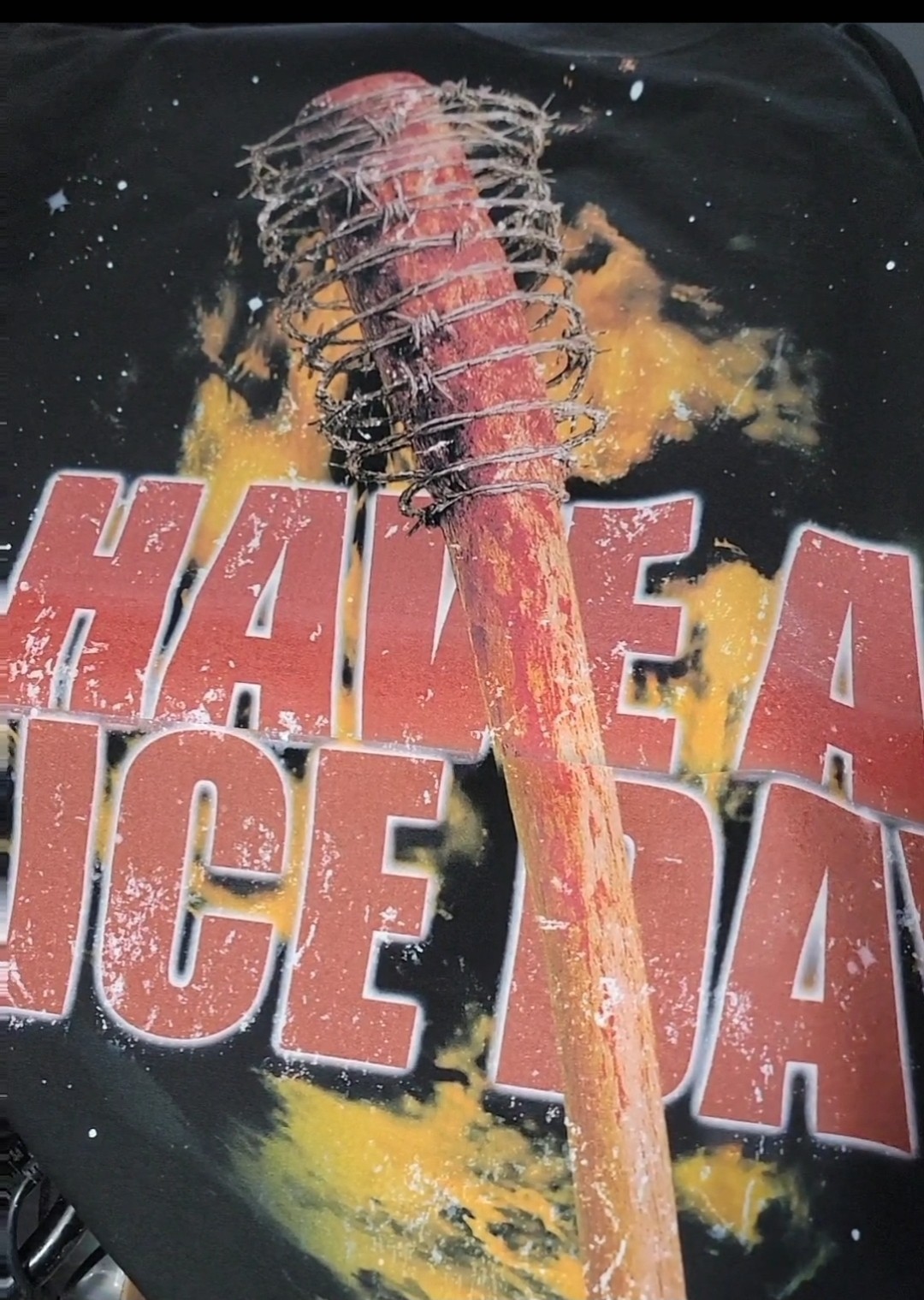 MANKIND HAVE A NICE DAY ON A SHAKA HEAVYWEIGHT GARMET DYED T SHIRT "MODERN" gallery