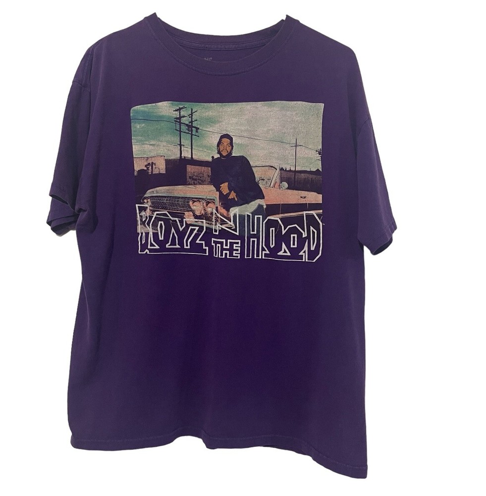 Philcos Shirt Men Large Purple Cotton Boys N The Hood Ice Cube Short Sleeve Tee