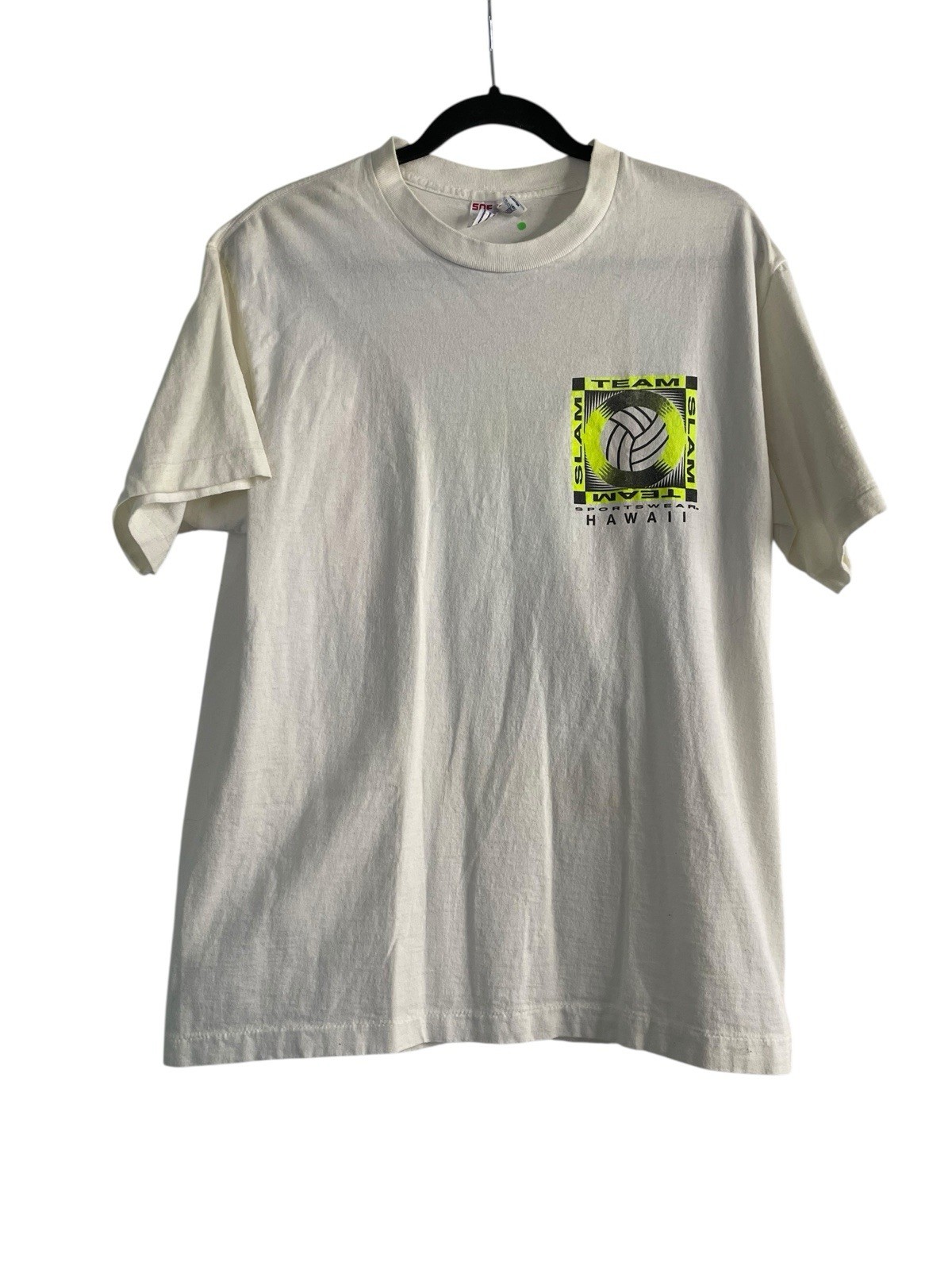 Vintage 90s Beach Volleyball "Team Slam" Double Sided Hawaii Mens Shirt Sz L gallery