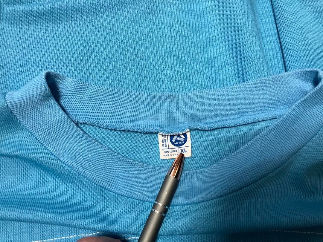 70s Vintage Artex Playboy Football Long Sleeve T-Shirt Blue XL USA Made gallery