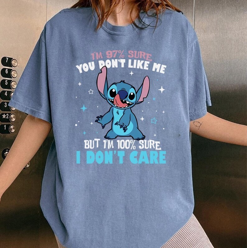 I'm 97% Sure You Don't Like Me – Funny Stitch Shirt – Cute Disney Graphic Tee gallery
