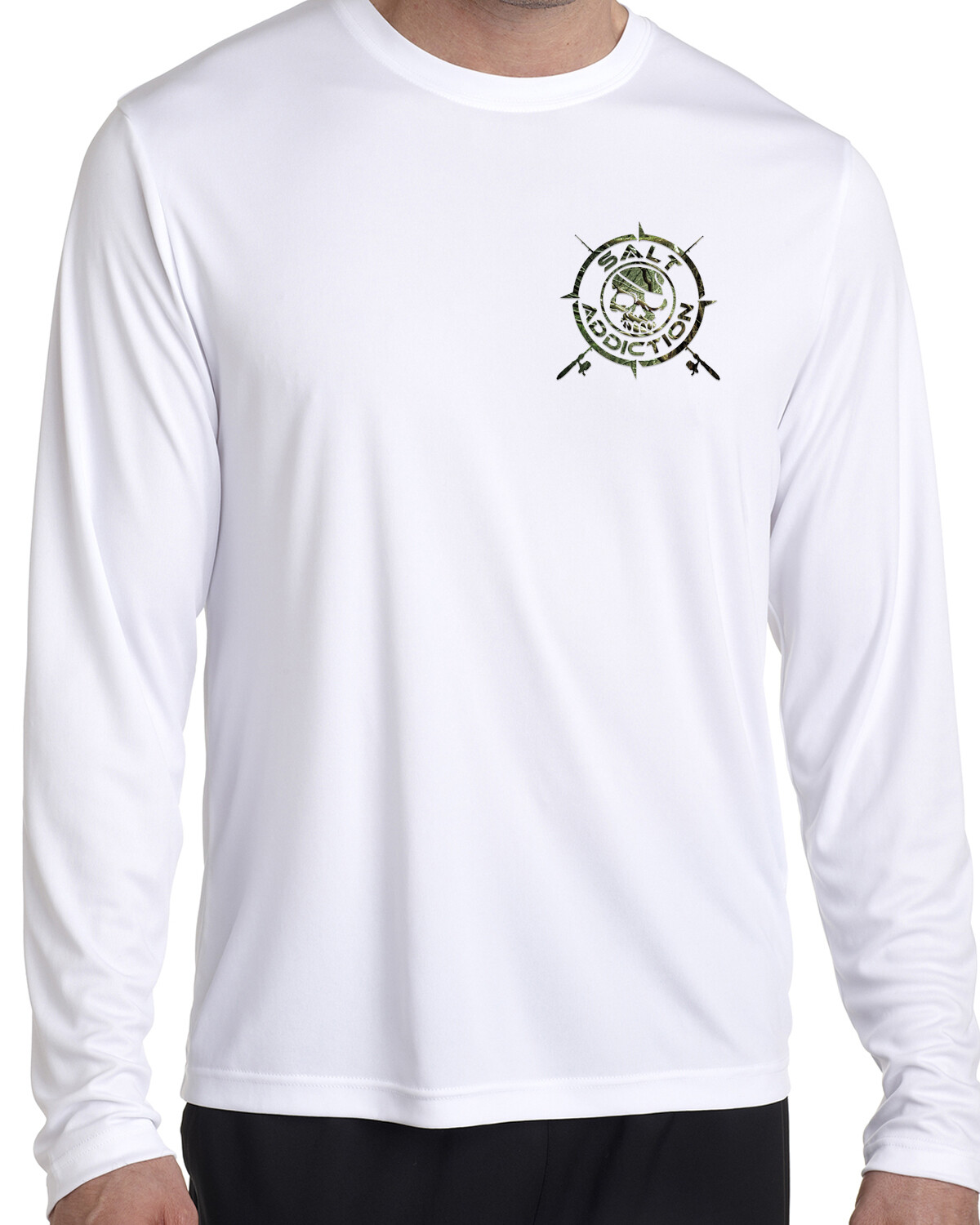 Salt Addiction microfiber saltwater fishing long sleeve life t shirt 50+ uv camo gallery