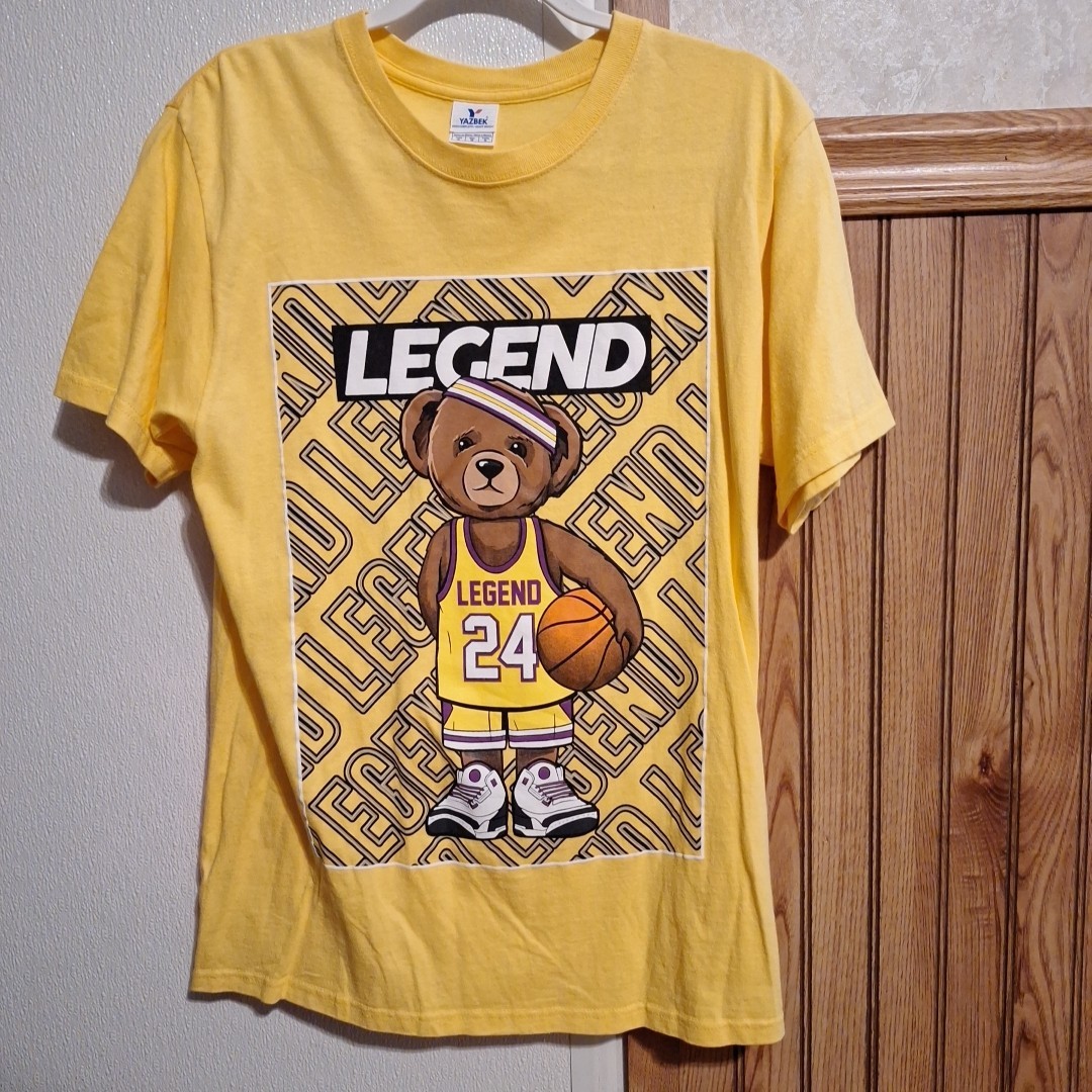 Kobe Bryant Teddy Bear Legend #24 Yellow Shirt M Yazbek Los Angeles Lakers NBA