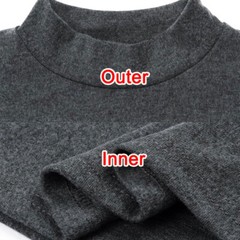 Men’s Mock Turtleneck T-Shirt Long Sleeve Warm Pullover Basic Undershirt Top