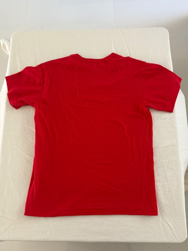 Comme des Garcons PLAY Red Double Heart T-Shirt SZ M & Green Heart T Shirt VG gallery