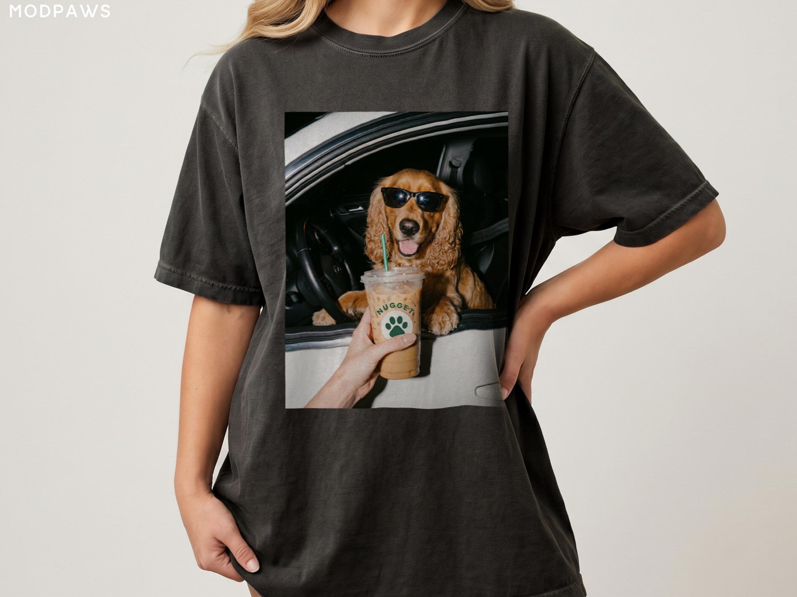 Custom Pet Photo Iced Coffee Shirt Personalized Dog Mom Tee Gift gallery