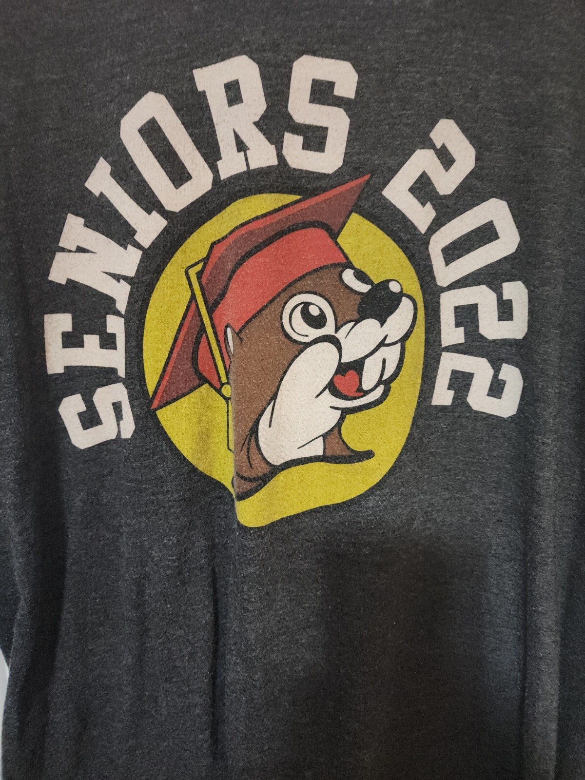 Buc-ee's 2022 Seniors T-Shirt Most Likely To Eat Weight in Beaver Nuggets Size M gallery