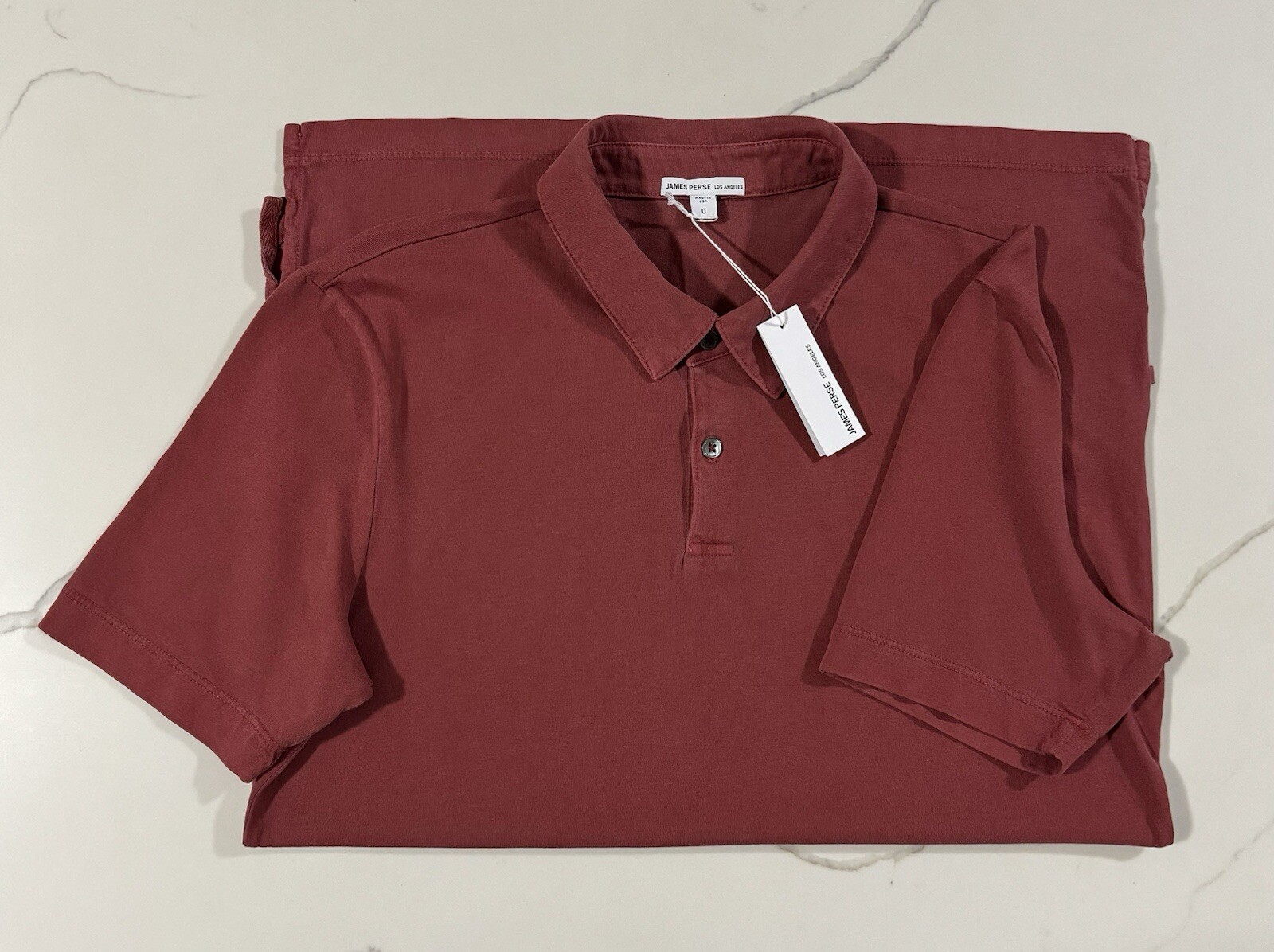 JAMES PERSE Men's Suede Jersey S/S Polo Retail: $135 (NWT) gallery