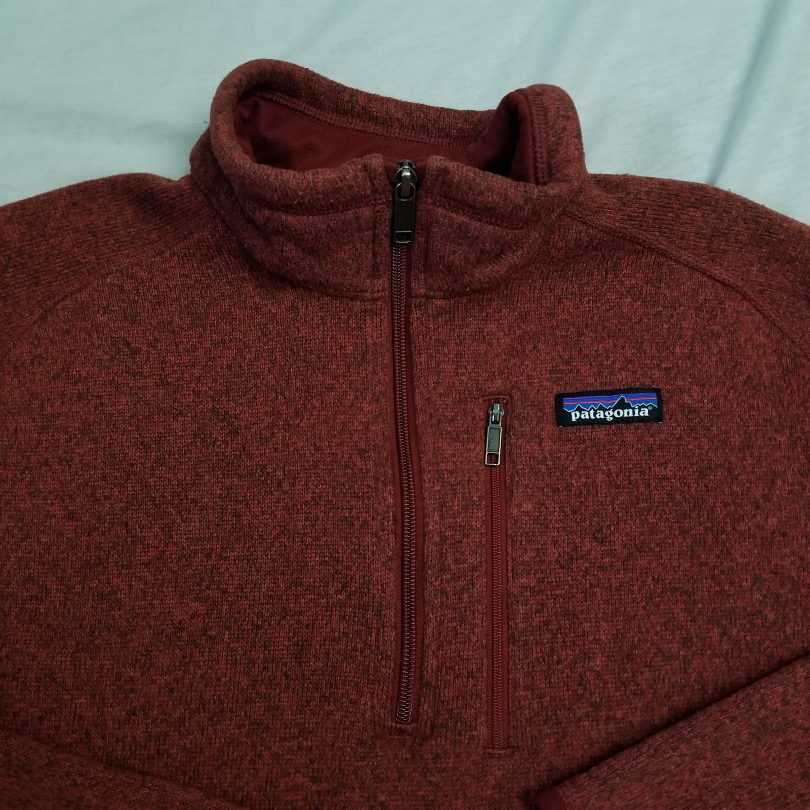 Patagonia Better Sweater 1/4 Zip Mens Medium Red Cinder Jacket Pullover Fleece gallery