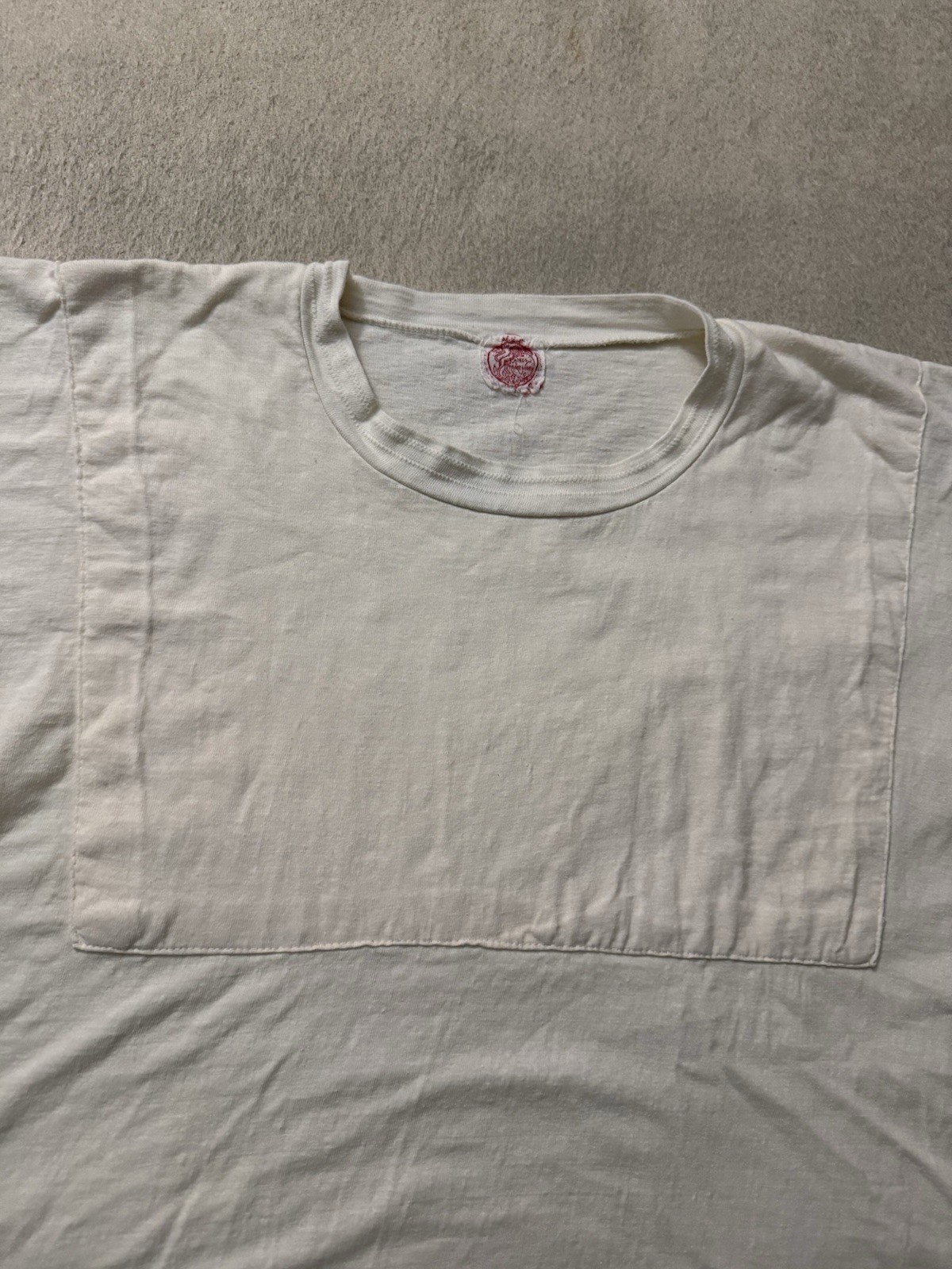 Vintage 30s 40s Paneled White Blank Tee Jersey All 100% Cotton 20.5x27x28 Rare gallery