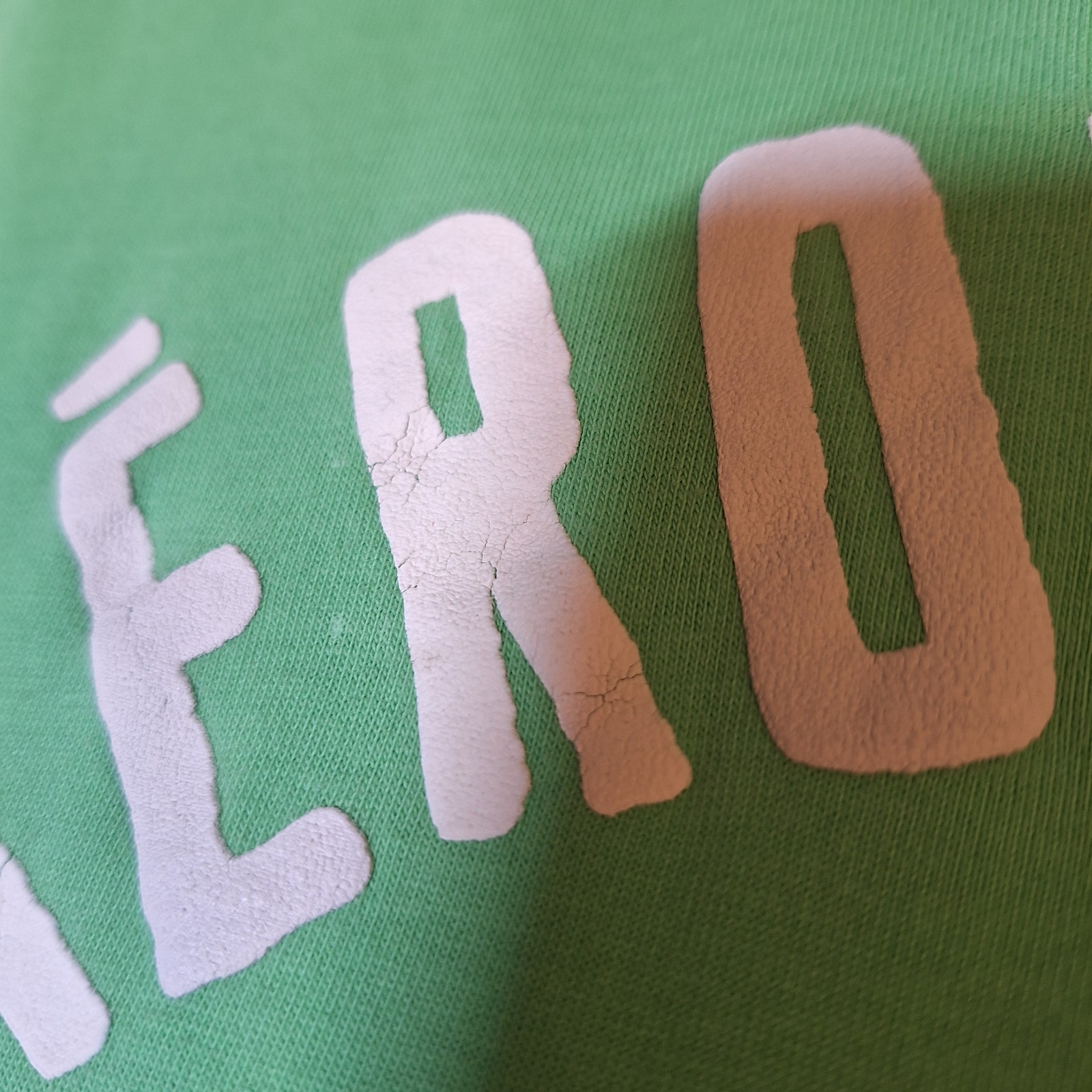 Aeropostale Lime Green White Spell Out Logo Graphic Tshirt Preppy Y2K Size XXL gallery