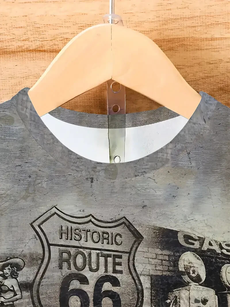 Route 66 Vintage Truck Print Men Short Sleeve T-Shirt Size X-Large new gallery
