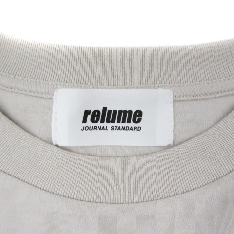 JOURNAL STANDARD relume Tshirt Cut and Sew Crew Neck Short Sleeve Plain L Light gallery