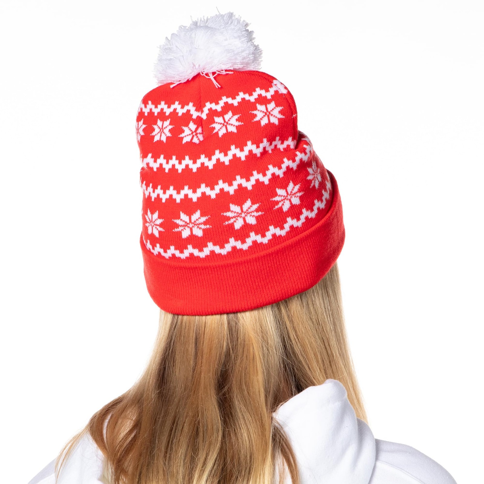Home Alone Merry Christmas Fold Cuff Pom Adult Knit Beanie Red Winter Hat Cap gallery