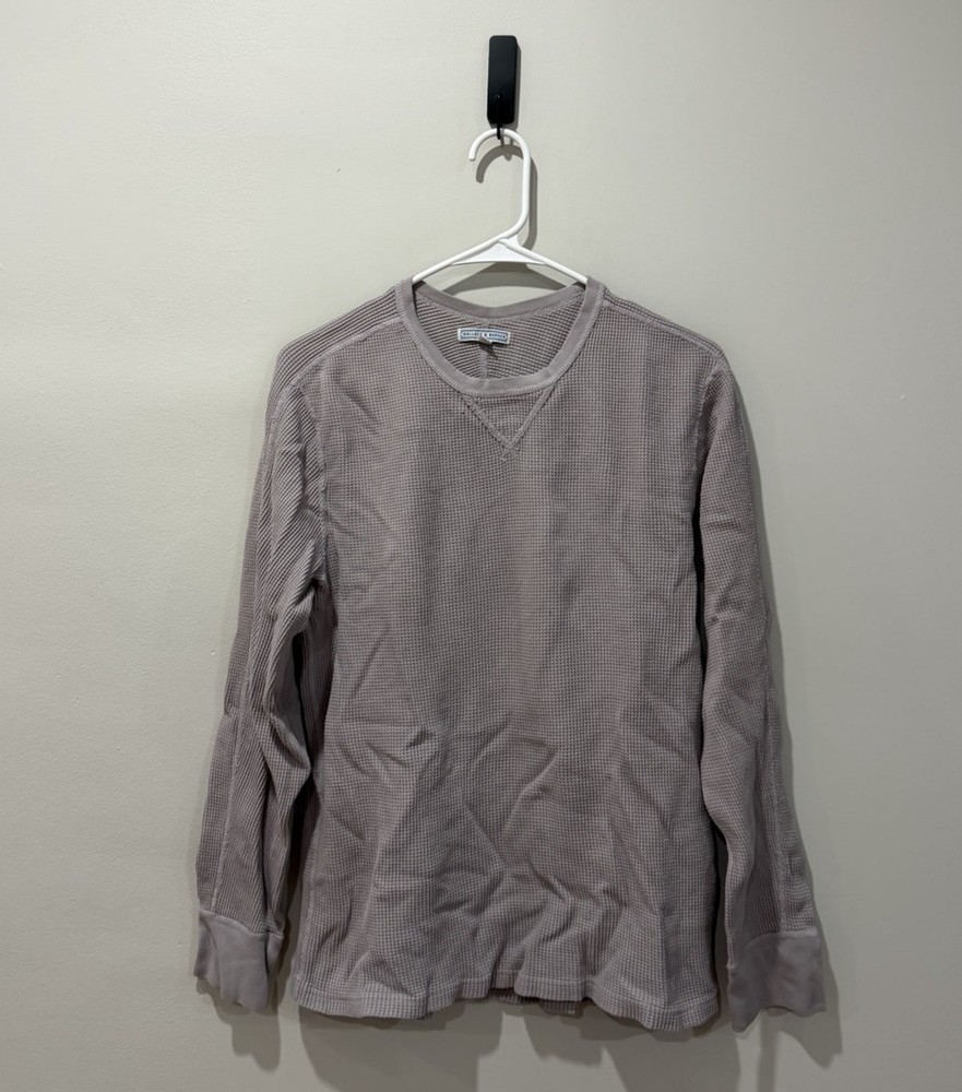Wallace And Barnes Long Sleeve Gray Thermal Shirt Size Medium