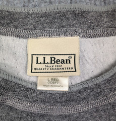 LL Bean Outer Layer Mens Large Wool Base Outdoors Shirt Utility Gray Hike Camp