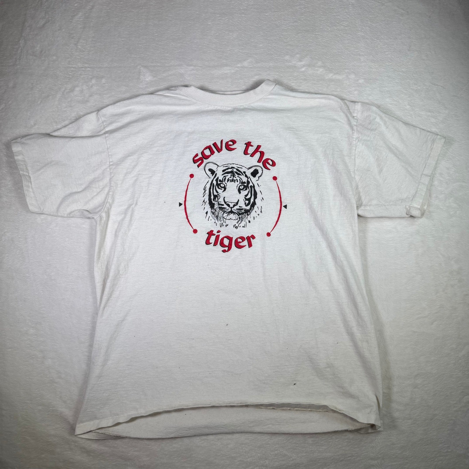 Save The Tiger Graphic T-Shirt WWF World Wildlife Fund Tee Size M