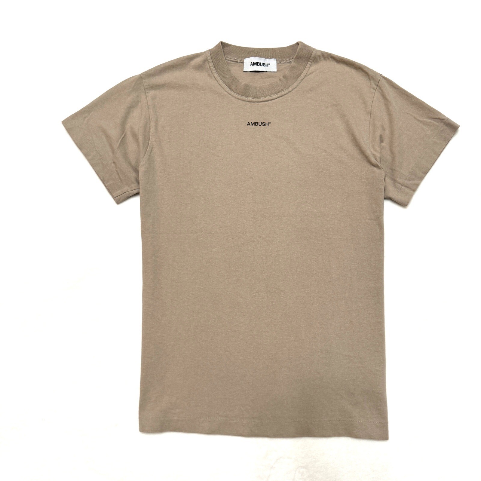 AMBUSH Japan Sz 1 / US S Small Logo Version T-Shirt Limited Edition Taupe/Pink gallery